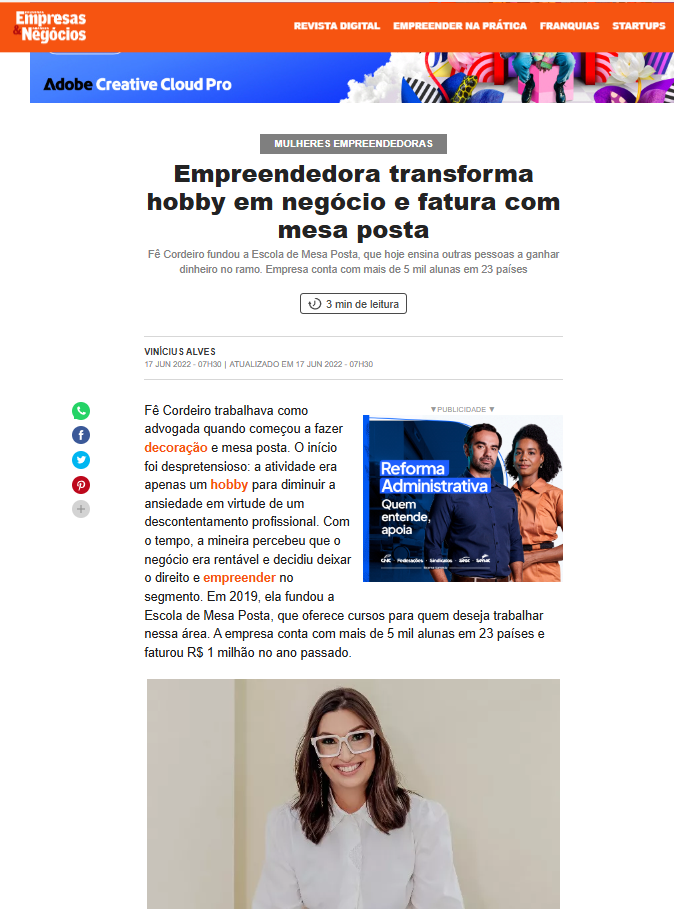 Fê Cordeiro - Empresas e Negócios